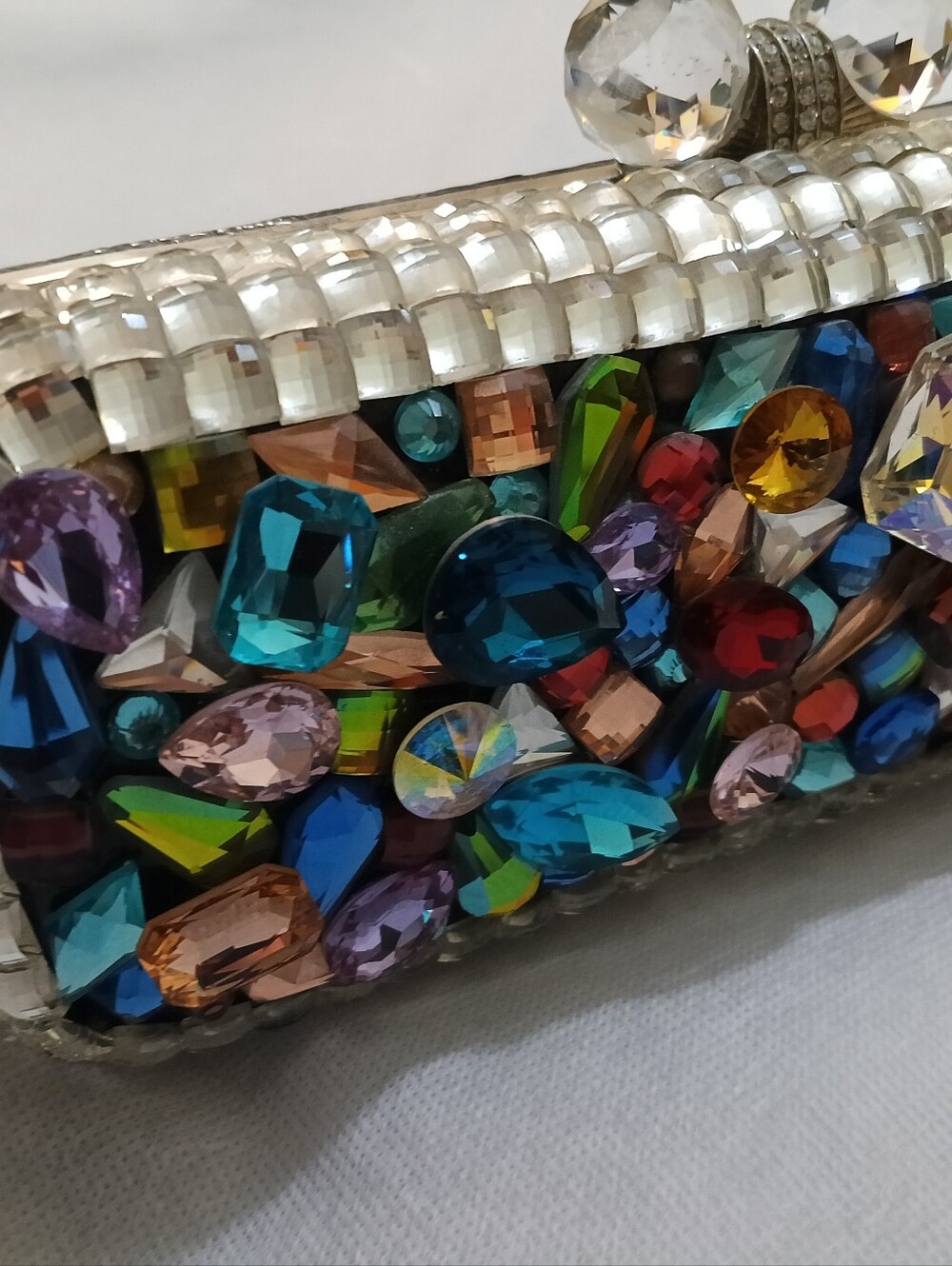 Rhinestone Multicolor Jeweled Women’s Clutch - Picture 2 of 9